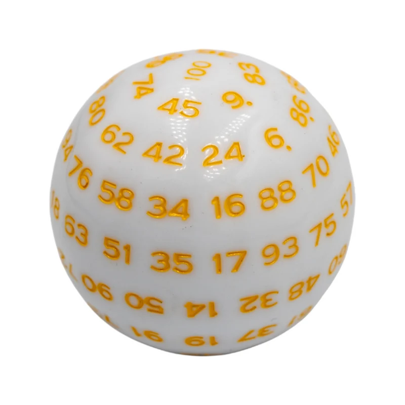 D100 Würfel White/Orange