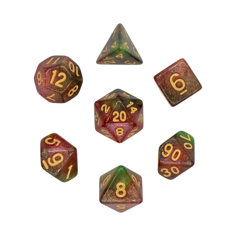 7-teiliges RPG Würfelset Galaxy: Watermelon