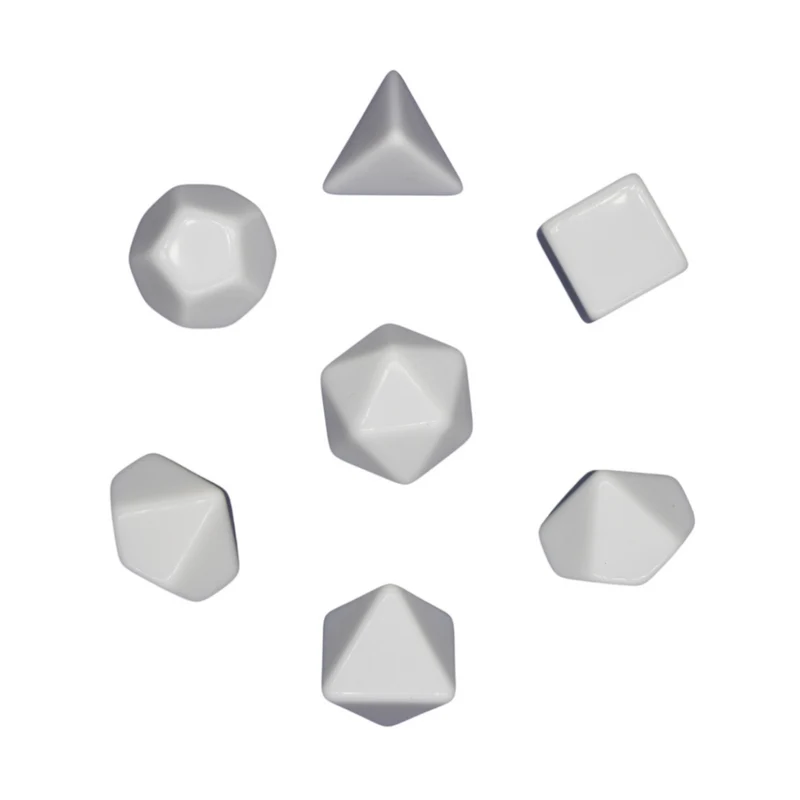 Würfelset Blank: White
