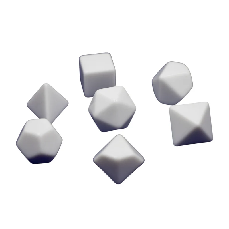 Würfelset Blank: White