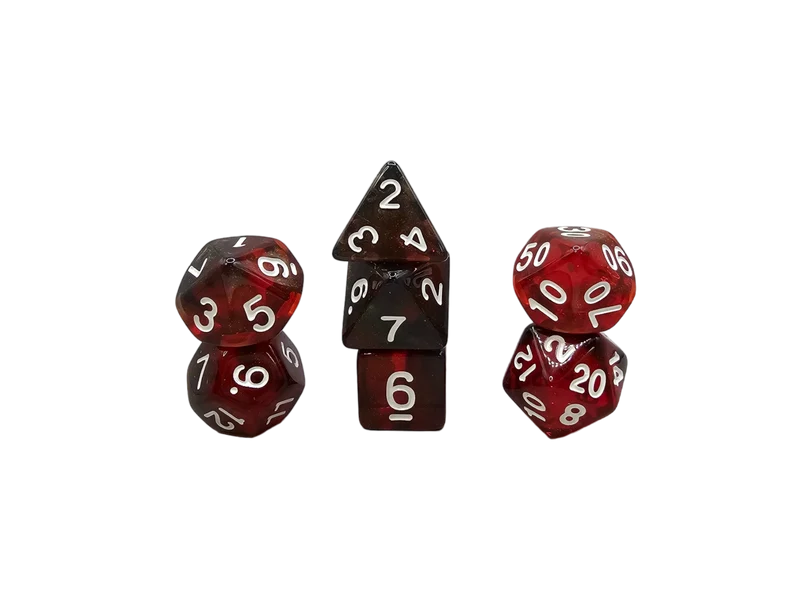 7-teiliges RPG Würfelset Galaxy: Lava
