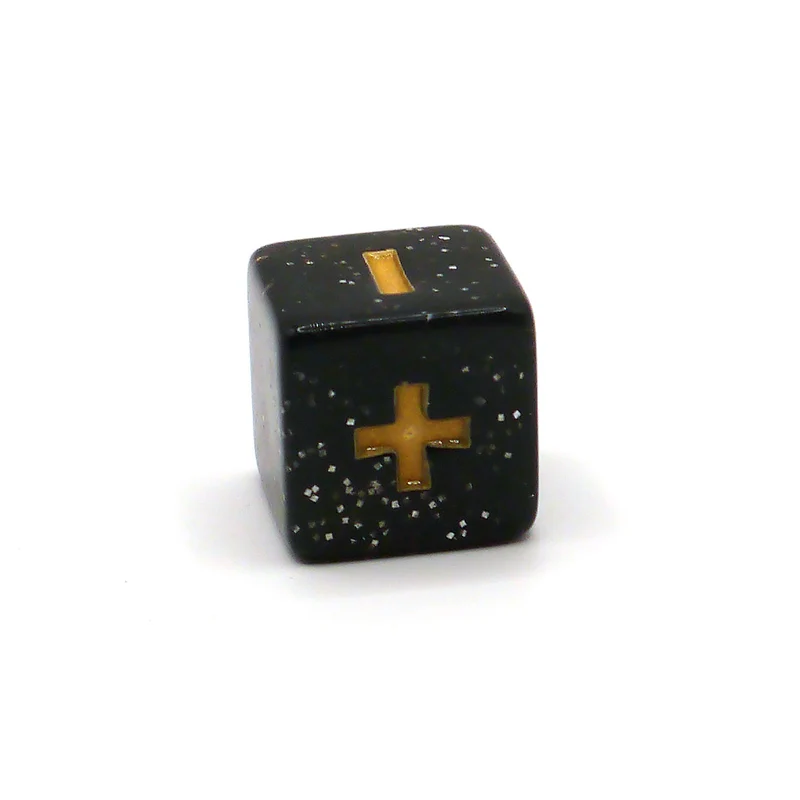 Fate & Fudge Würfel: Black Glitter