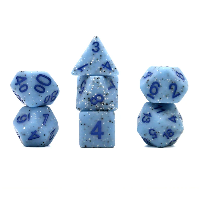 7-teiliges RPG Würfelset Mehrfarbig: Granite Blue