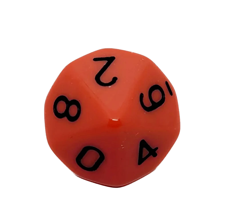 D10 Würfel Rot/Schwarz