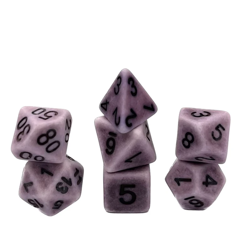 7-teiliges RPG Würfelset Ancient: Purple