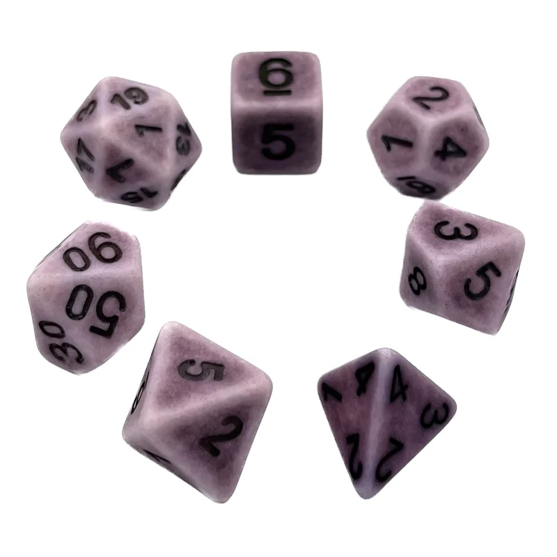 7-teiliges RPG Würfelset Ancient: Purple