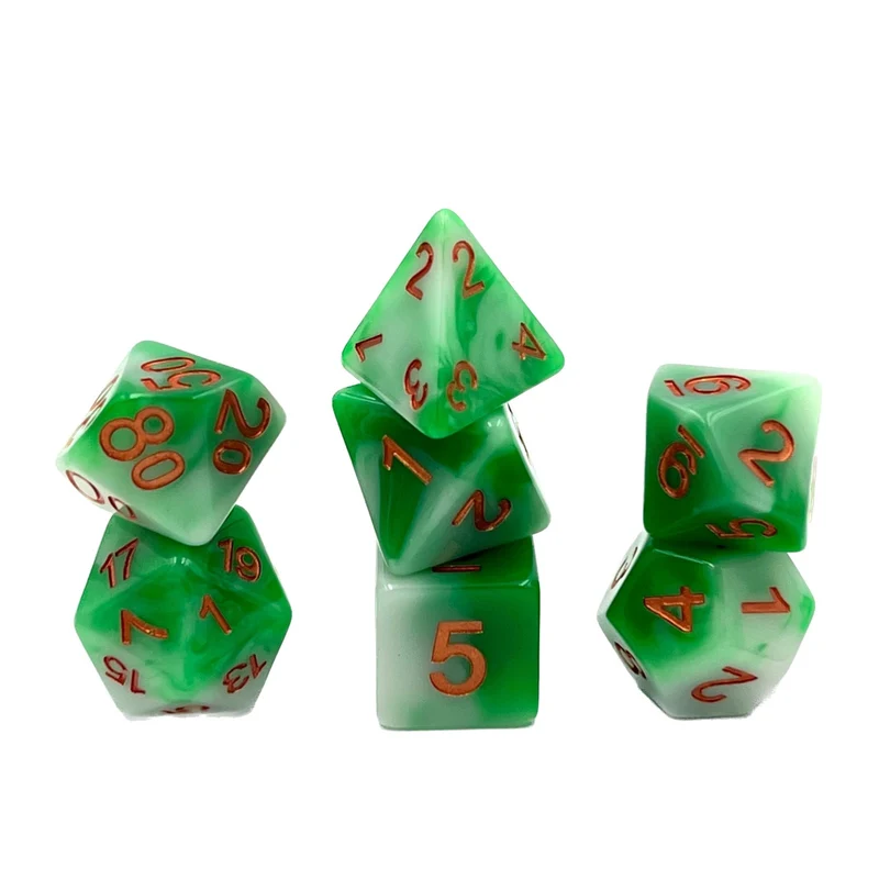 7-teiliges RPG Würfelset Mehrfarbig: Pine Needle