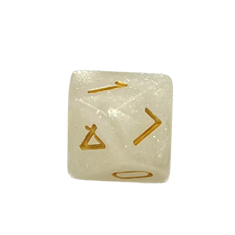 D10 Würfel Galaxy: White/Gold