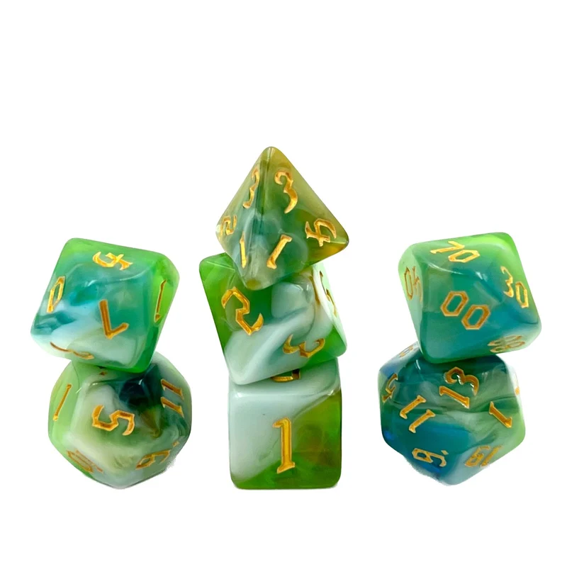 7-teiliges RPG Würfelset Mehrfarbig: Spring Breeze