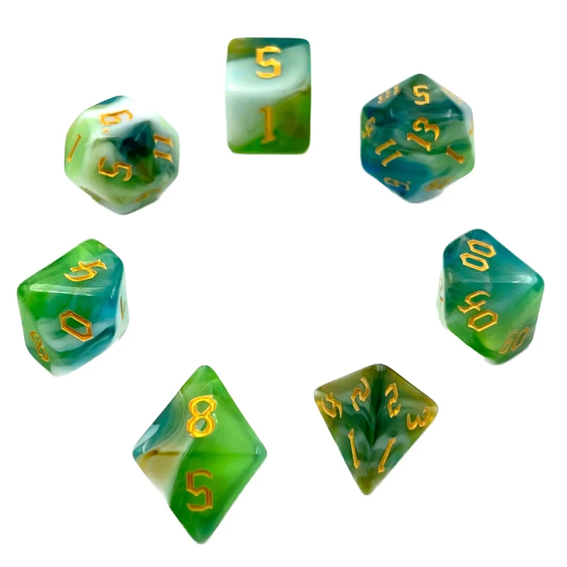 7-teiliges RPG Würfelset Mehrfarbig: Spring Breeze