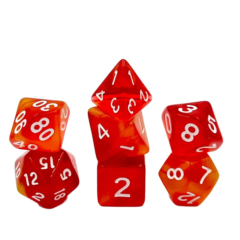 7-teiliges RPG Würfelset Mehrfarbig: Rising Phoenix