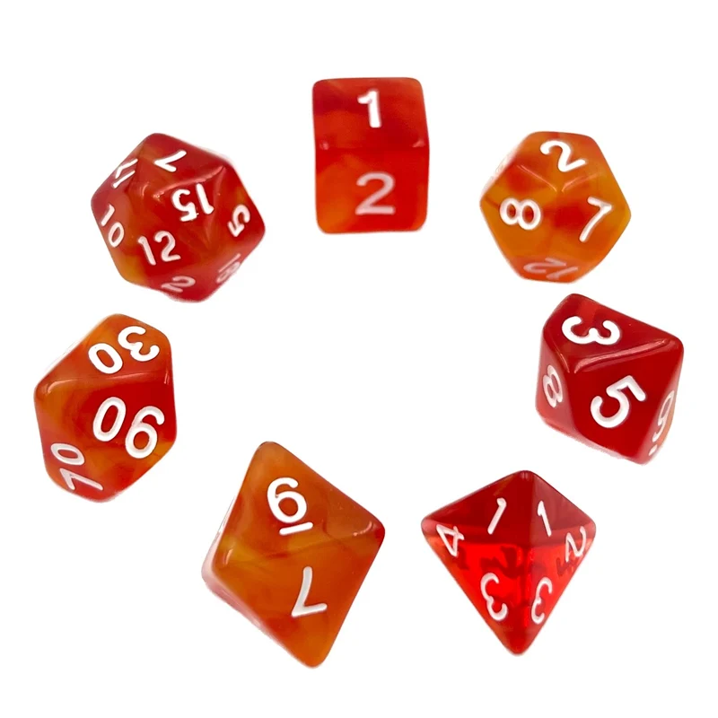 7-teiliges RPG Würfelset Mehrfarbig: Rising Phoenix