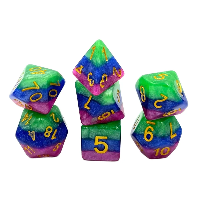 7-teiliges RPG Würfelset Mehrfarbig: Jesters Gambit