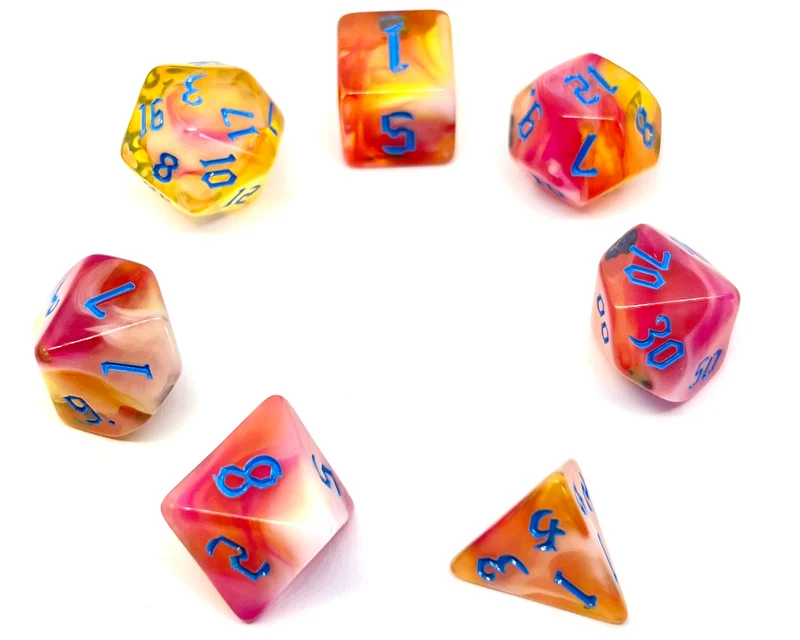7-teiliges RPG Würfelset Mehrfarbig: Cinnia Fairy