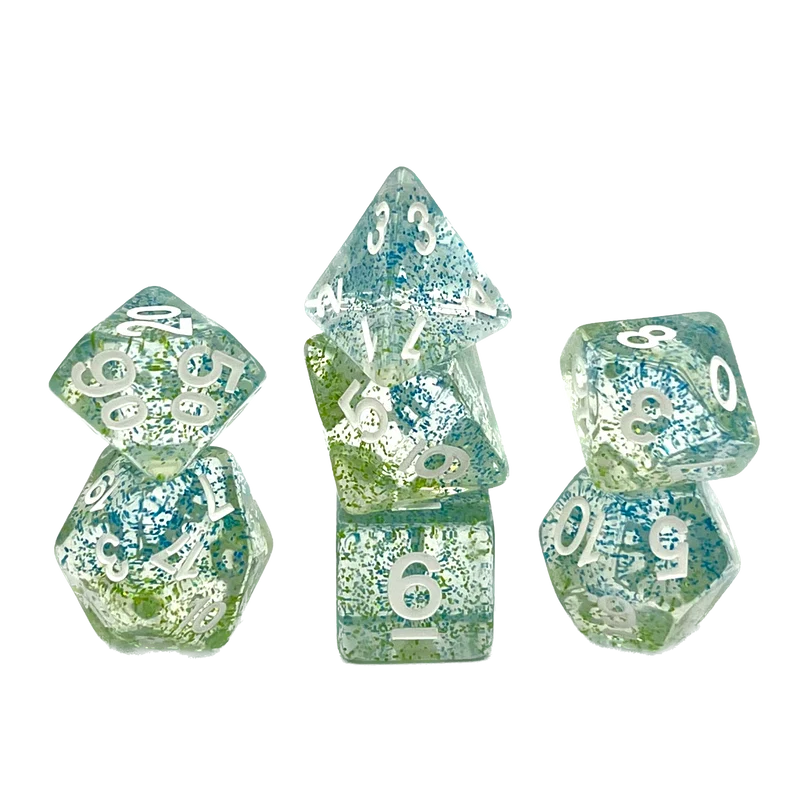 7-teiliges RPG Würfelset Confetti: Blue Danube