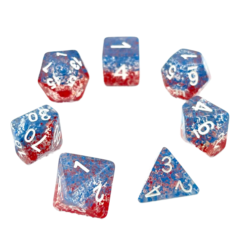 7-teiliges RPG Würfelset Confetti: Blue Coral