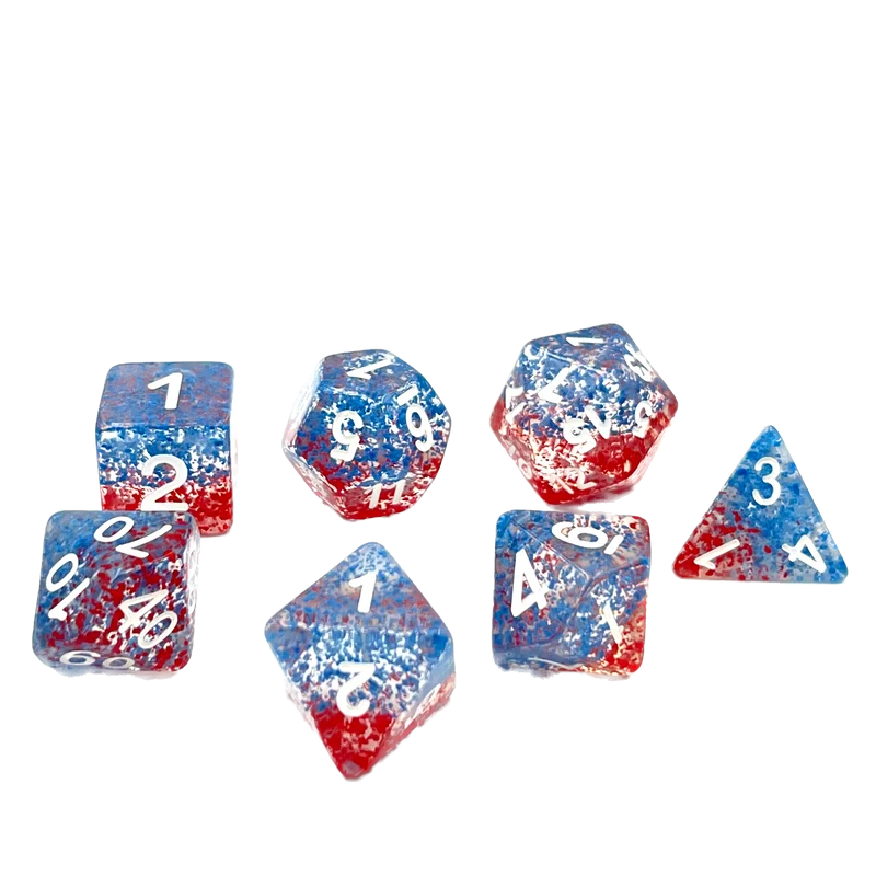 7-teiliges RPG Würfelset Confetti: Blue Coral