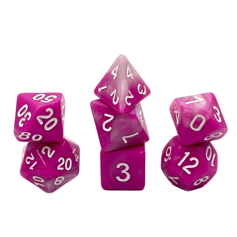 7-teiliges RPG Würfelset Mehrfarbig: Racing Pink