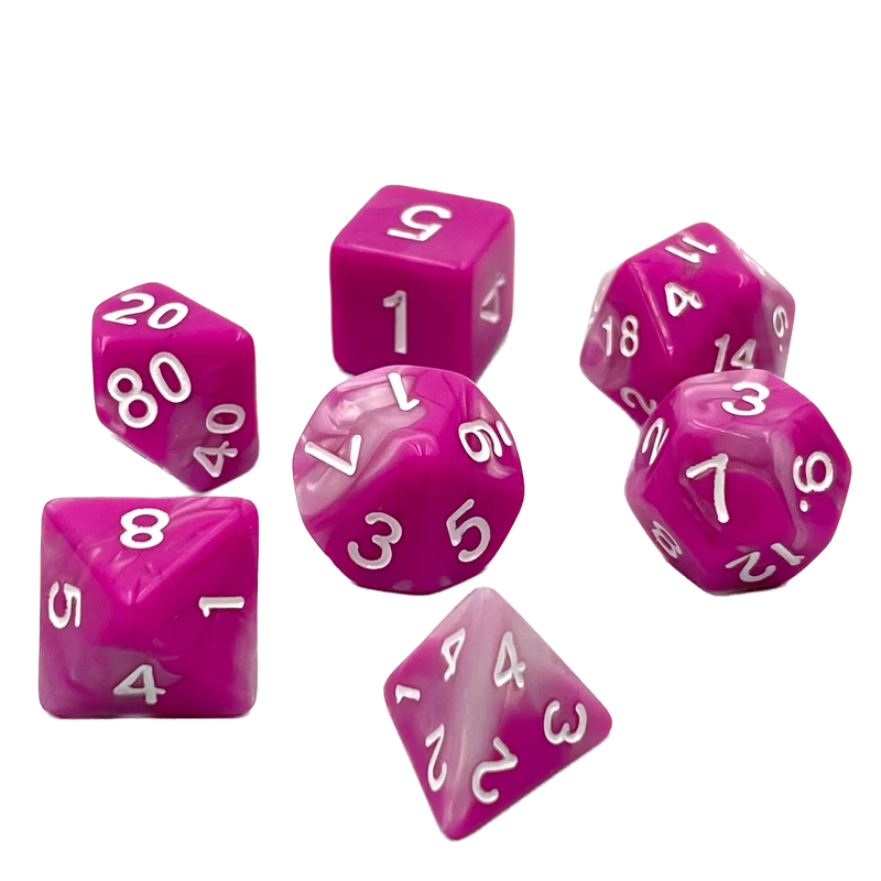 7-teiliges RPG Würfelset Mehrfarbig: Racing Pink