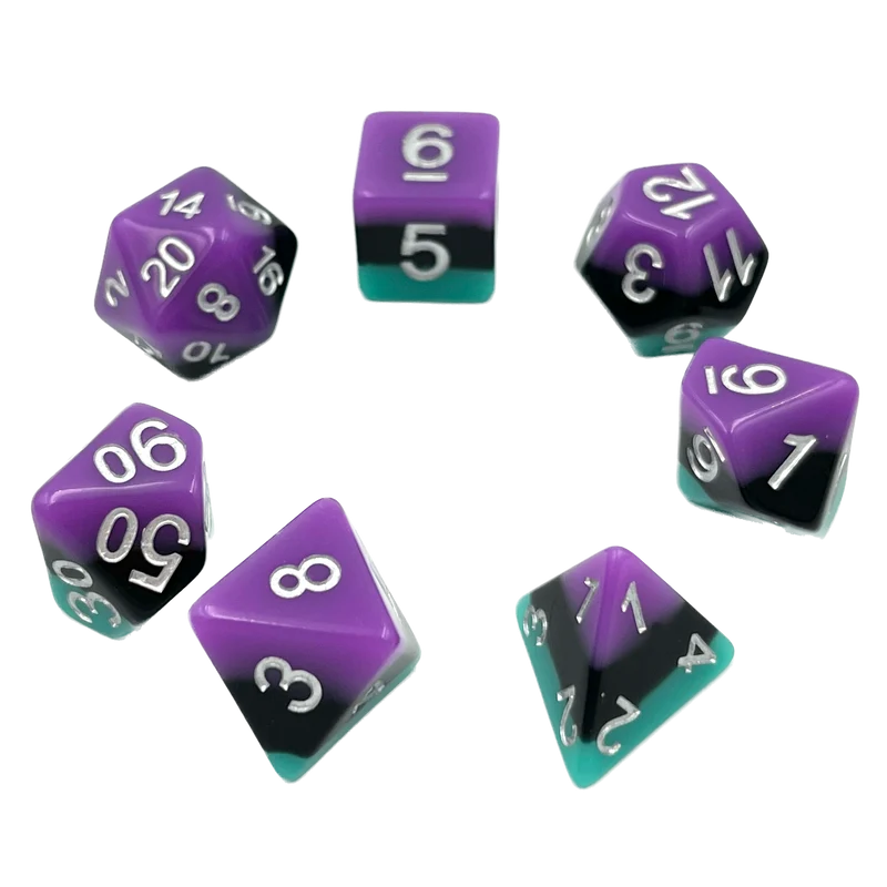 7-teiliges RPG Würfelset Mehrfarbig: Stratosphere