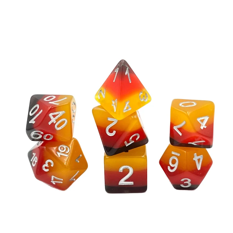 7-teiliges RPG Würfelset Mehrfarbig: Amber