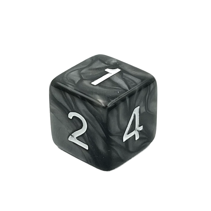 D6 Würfel Pearl Black
