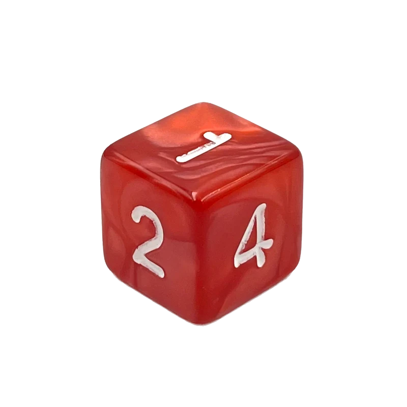 D6 Würfel Pearl Red