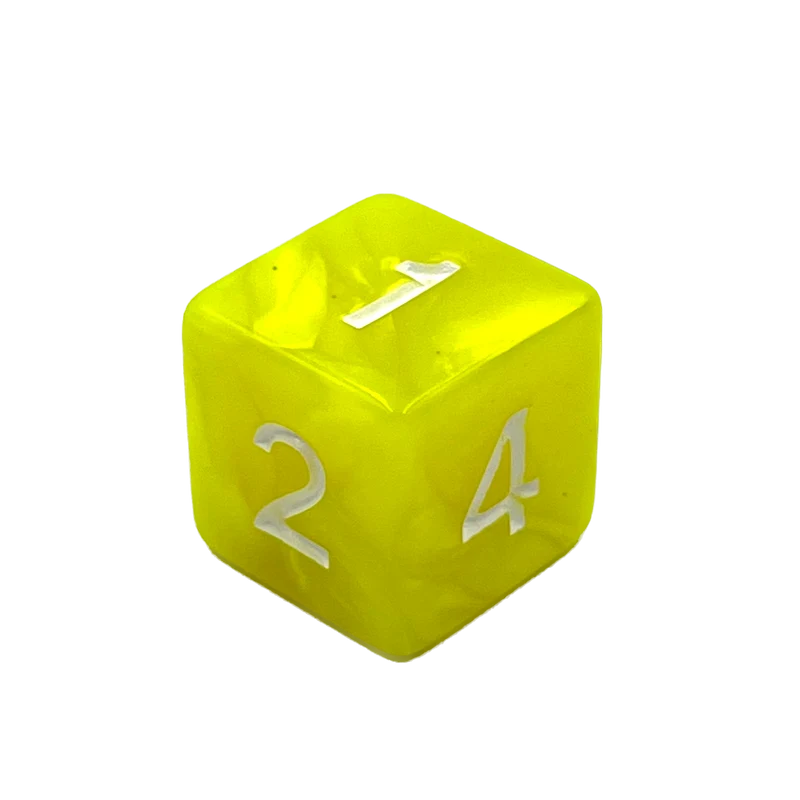D6 Würfel Pearl Yellow