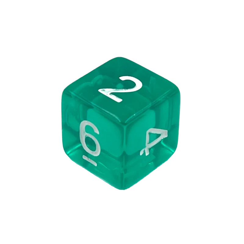 D6 Würfel Transparent Ice Mint