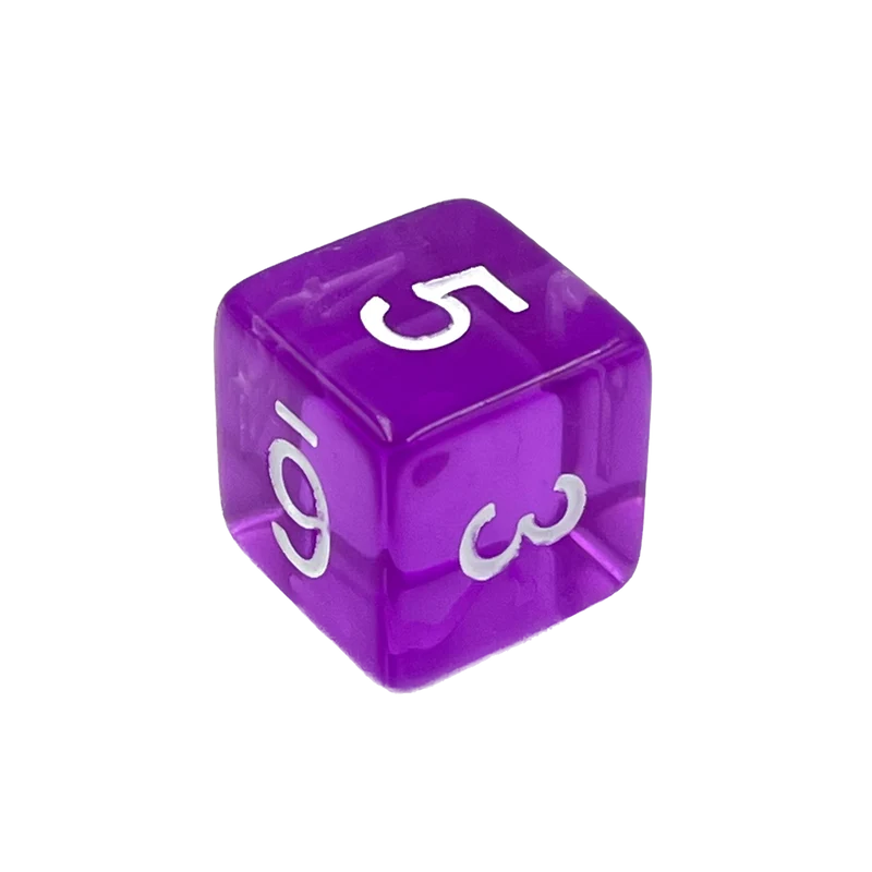 D6 Würfel Transparent Purple