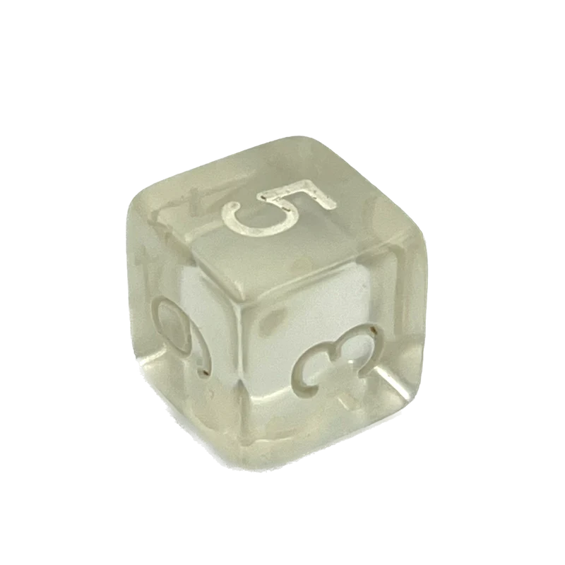 D6 Würfel Transparent White