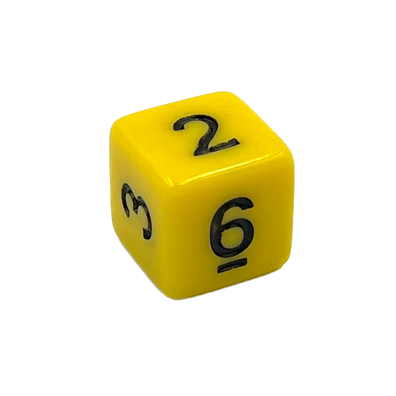 D6 Würfel Yellow