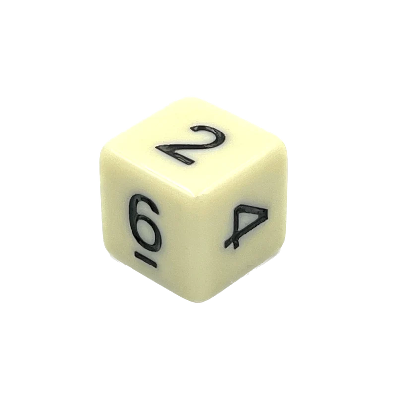 D6 Würfel Ivory White
