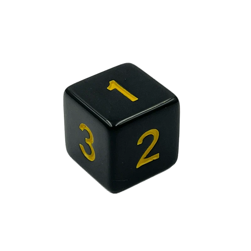 D6 Würfel Black/Yellow