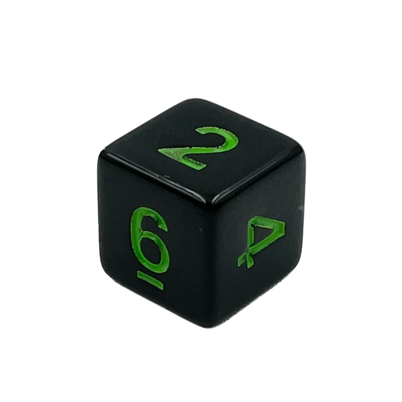 D6 Würfel Black/Green