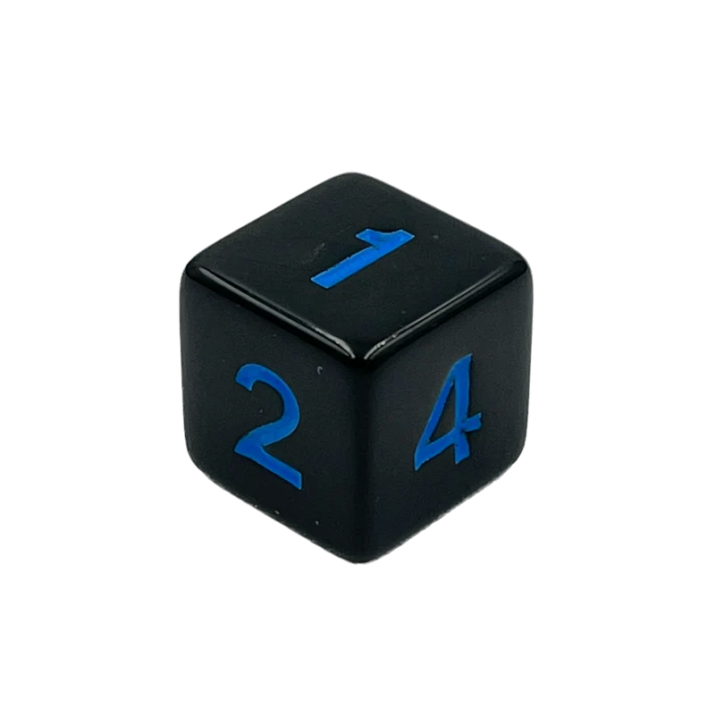 D6 Würfel Black/Blue