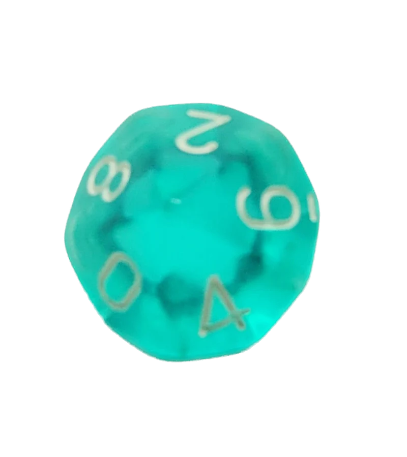 D10 Würfel Transparent IceMint