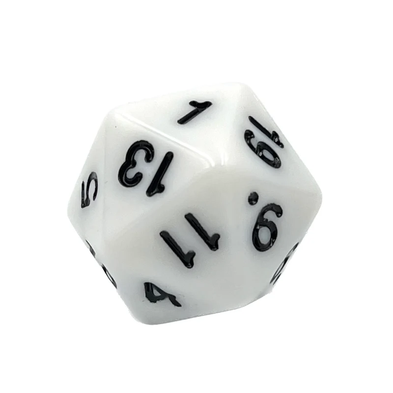 D20 Würfel Weiß/Schwarz