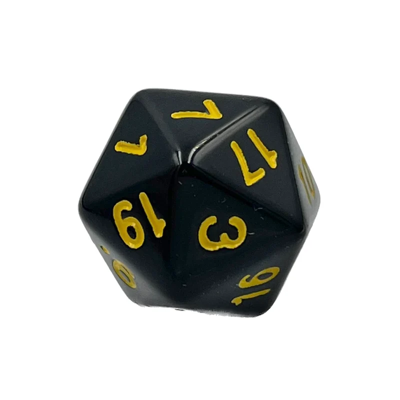 D20 Würfel Schwarz/Gelb