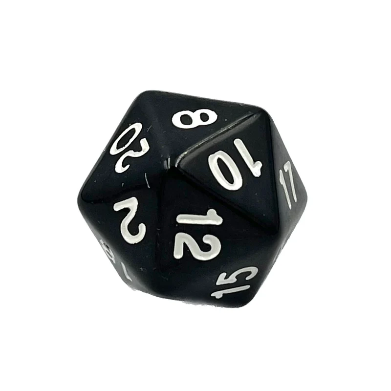 D20 Würfel Schwarz/Weiß