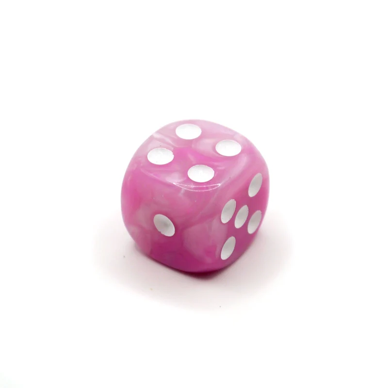 D6 1 Würfel Two Toned: Pink/White