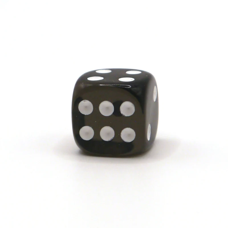 D6 1 Würfel Transparent: Black