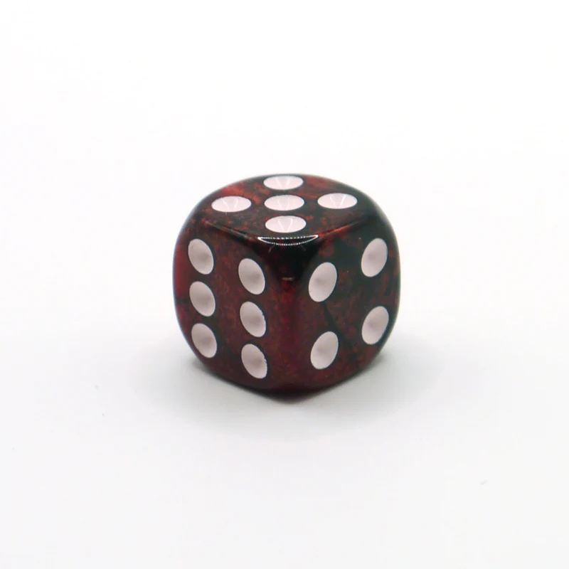D6 1 Würfel Racing: Red/Black