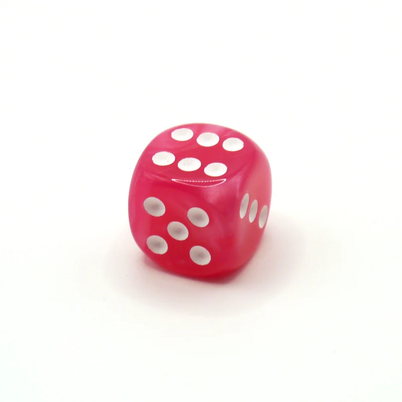 D6 1 Würfel Pearl: Pink/White