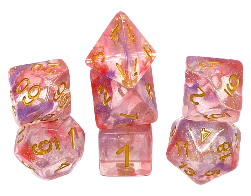 7-teiliges RPG Würfelset Galaxy: Luminous Ruby