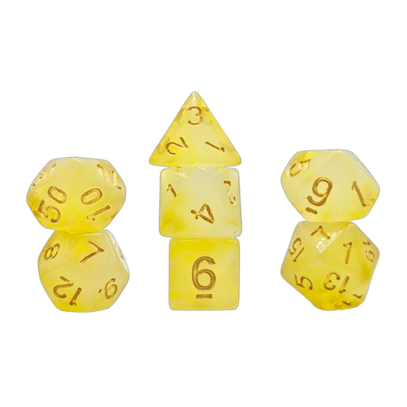 7-teiliges RPG Würfelset Galaxy: Cocktail Tequilla Sunrise