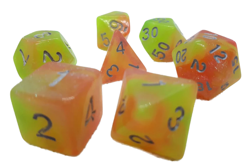 7-teiliges RPG Würfelset Galaxy: Carribbean