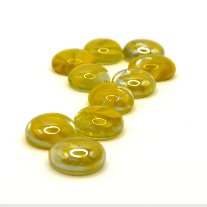 10 Spielsteine: Transparent mit Gelb