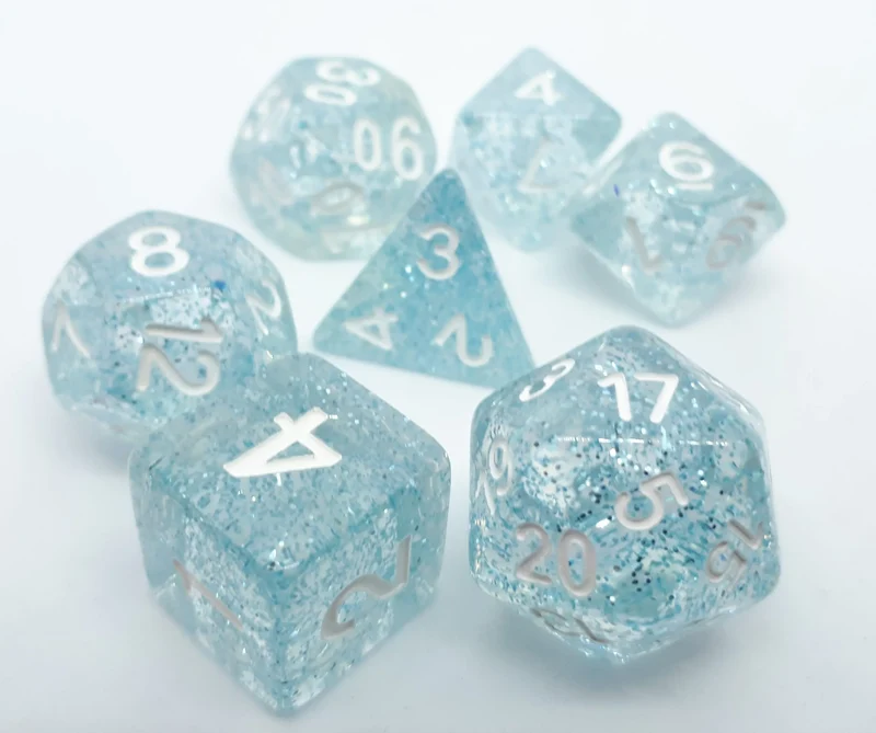 7-teiliges RPG Würfelset Confetti: Mystic Blue