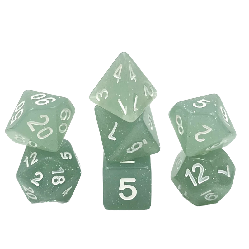 7-teiliges RPG Würfelset Confetti: Creamy Grey